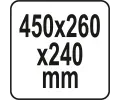YATO Box na n��ad� plastov� s organiz�rem 450x260x240mm YTO YT-09183, YT-09183