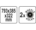 YATO Voz�k na n��ad� poj�zdn� plastov�, 793x385x322mm YTO YT-09185, YT-09185