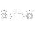 YATO Nstavec 1/2" rzov estihrann 10 mm CrMo YTO YT-1000, YT-1000