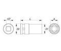 YATO Nstavec 1/2" rzov estihrann hlubok 17 mm CrMo YTO YT-1037, YT-1037