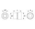 YATO Nstavec 1/2" 19 mm dvanctihrann YTO YT-1281, YT-1281
