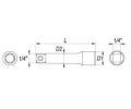 YATO N�stavec 1/4" prodlu�ovac� 51 mm odchyln� YTO YT-1433, YT-1433