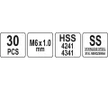 YATO Sada na opravu z�vit� M6 30 ks YTO YT-17632, YT-17632
