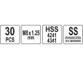 YATO Sada na opravu z�vit� M8 30 ks YTO YT-17633, YT-17633