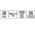 YATO Sada na opravu z�vit� M10 30 ks YTO YT-17634, YT-17634