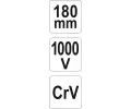 YATO Kle�t� kombinovan� 180mm VDE (1000V) YTO YT-21152, YT-21152