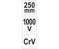 YATO Kle�t� siko 250mm VDE (1000V) YTO YT-21161, YT-21161