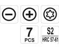 YATO �roubov�ky jemn� sada 7ks, 2,3,PH00,PH0,T5,T6,T7 YTO YT-25863, YT-25863