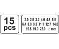 YATO Sada prbojnk na ki 15 ks YTO YT-3591, YT-3591