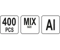 YATO N�t hlin�kov� sada 400ks (2,4, 3,2, 4,0, 4,8mm) YTO YT-36420, YT-36420