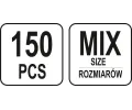 YATO Sada ocelových nýtovacích matic M3-M10 150 ks YTO YT-36481, YT-36481