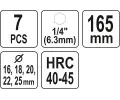 YATO Sada vrt�k� do d�eva HEX 16-25mm YTO YT-44693, YT-44693