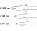 YATO Sada stupňovitých kuželových vrtáků do plechu 3-30mm YTO YT-44730, YT-44730