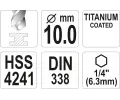 YATO Vrt�k na kov TITAN 1/4" 10mm YTO YT-44772, YT-44772