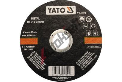 YATO Kotou na kov 115 x 22 x 1,2 mm YTO YT-5920, YT-5920