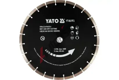 YATO Kotouč řezný diamantový segmentovaný 350 x 25,4 x 3,4 mm YTO YT-60003, YT-60003 YATO Kotouč řezný diamantový segmentovaný 350 x 25,4 x 3,4 mm YTO YT-60003, YT-60003