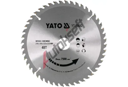 YATO Kotouč na dřevo 216 x 30 mm 48z YTO YT-60682, YT-60682 YATO Kotouč na dřevo 216 x 30 mm 48z YTO YT-60682, YT-60682