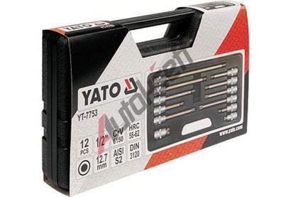 YATO Bity sada 12 ks HEX, SPLINE YTO YT-7753, YT-7753