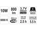YATO Nabíjecí COB LED 10W svítilna a powerbanka YTO YT-81820, YT-81820