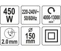 YATO Bruska 450 W 13000 ot/min YTO YT-82207, YT-82207