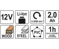 YATO Pila ocaska Akumul�torov� 12V 0-3000ot/min YTO YT-82904, YT-82904