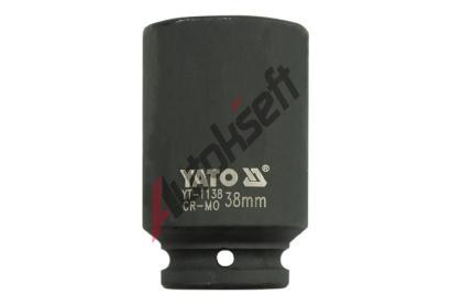 YATO Nástavec 3/4" rázový šestihranný hluboký 38 mm CrMo YTO YT-1138, YT-1138 YATO Nástavec 3/4" rázový šestihranný hluboký 38 mm CrMo YTO YT-1138, YT-1138