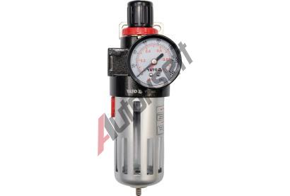 YATO Regultor tlaku vzduchu 1/2", max. 0,93MPa, s filtrem (90ccm) YTO YT-2383, YT-2383