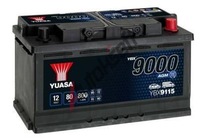 YUASA Startovac baterie YBX9000 AGM Start Stop Plus Batteries YUS YBX9115, YBX9115