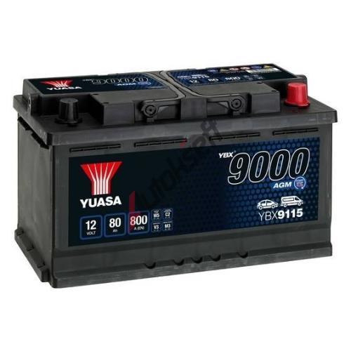 YUASA Startovací baterie YBX9000 AGM Start Stop Plus Batteries, YUS YBX9115