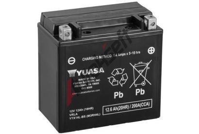 YUASA Startovac baterie Maintenance Free YUS YTX14L-BS, YTX14L-BS