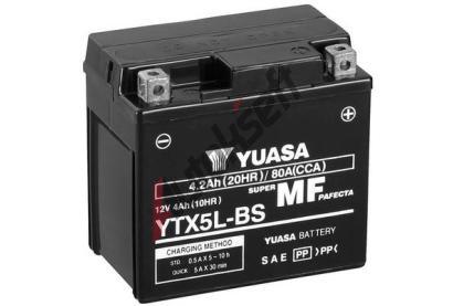 YUASA Startovac baterie Maintenance Free YUS YTX5L-BS, YTX5L-BS