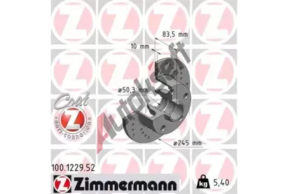 ZIMMERMANN Brzdov kotou SPORT COAT Z - 245 mm ZIM 100.1229.52, 100.1229.52