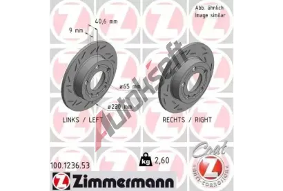 ZIMMERMANN Brzdov kotou BLACK Z - 230 mm ZIM 100.1236.53, 100.1236.53