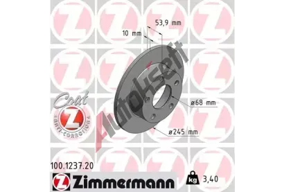 ZIMMERMANN Brzdov kotou COAT Z - 245 mm ZIM 100.1237.20, 100.1237.20