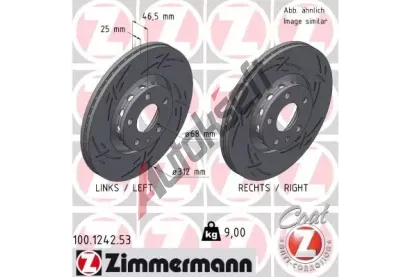 ZIMMERMANN Brzdov kotou BLACK Z 312 mm ZIM 100.1242.53, 100.1242.53