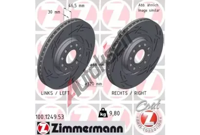 ZIMMERMANN Brzdov kotou BLACK Z - 320 mm ZIM 100.1249.53, 100.1249.53