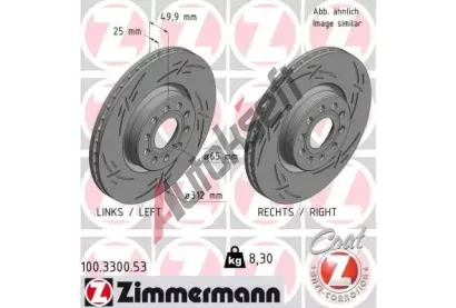 ZIMMERMANN Brzdov kotou BLACK Z - 312 mm ZIM 100.3300.53, 100.3300.53