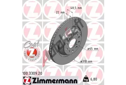 ZIMMERMANN Brzdov kotou COAT Z - 310 mm ZIM 100.3309.20, 100.3309.20