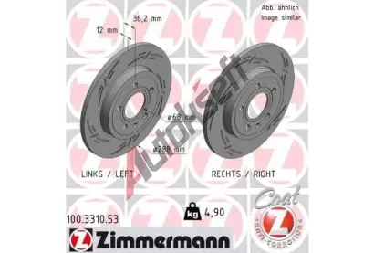 ZIMMERMANN Brzdov kotou BLACK Z - 288 mm ZIM 100.3310.53, 100.3310.53