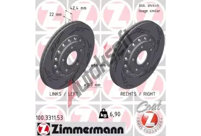 ZIMMERMANN Brzdov kotou BLACK Z - 310 mm ZIM 100.3311.53, 100.3311.53