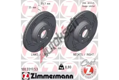 ZIMMERMANN Brzdov kotou BLACK Z 314 mm ZIM 100.3317.53, 100.3317.53