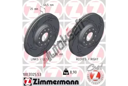 ZIMMERMANN Brzdový kotouč BLACK Z - 312 mm ZIM 100.3325.53, 100.3325.53 ZIMMERMANN Brzdový kotouč BLACK Z - 312 mm ZIM 100.3325.53, 100.3325.53