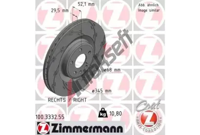ZIMMERMANN Brzdov kotou BLACK Z - 345 mm ZIM 100.3332.55, 100.3332.55