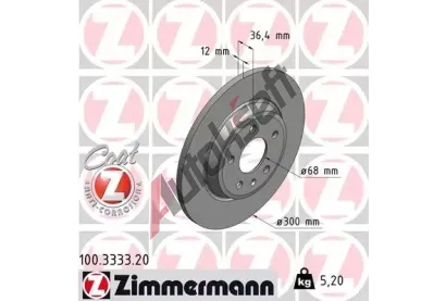 ZIMMERMANN Brzdov kotou COAT Z - 300 mm ZIM 100.3333.20, 100.3333.20