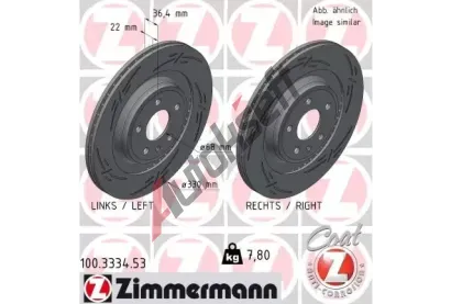 ZIMMERMANN Brzdov kotou BLACK Z 330 mm ZIM 100.3334.53, 100.3334.53