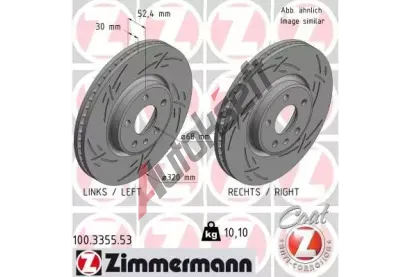 ZIMMERMANN Brzdov kotou BLACK Z - 320 mm ZIM 100.3355.53, 100.3355.53
