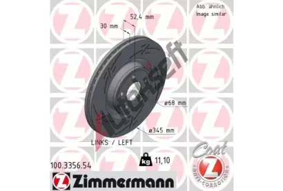 ZIMMERMANN Brzdov kotou BLACK Z - 345 mm ZIM 100.3356.54, 100.3356.54