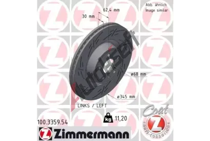 ZIMMERMANN Brzdov kotou BLACK Z 345 mm ZIM 100.3359.54, 100.3359.54