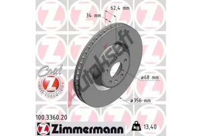 ZIMMERMANN Brzdov kotou COAT Z - 356 mm ZIM 100.3360.20, 100.3360.20