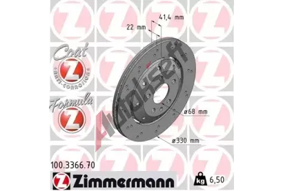 ZIMMERMANN Brzdov kotou FORMULA Z COAT Z - 330 mm ZIM 100.3366.70, 100.3366.70